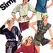 Simplicity 6373 Pullover Top - Neckline & Sleeve Options - 1980s Sewing Pattern - Bust 36-38 Uncut