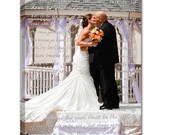 Personalized Unique Wedding Present Photo and writing typography OOAK canvas 10X14