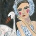 Irina's Swan.  Original oil painting by Vivienne Strauss.
