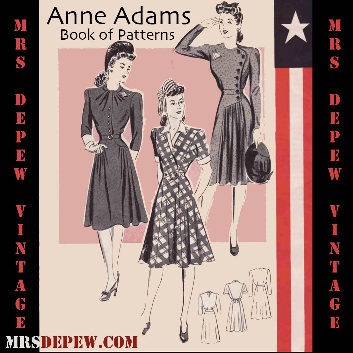 Vintage Sewing Pattern Catalog Anne Adams Mail Order 1940's War Effort Digital Copy -INSTANT DOWNLOAD-