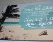 Tropical Beach Destination Wedding Save the Date Postcards, The Dawn, set of 50