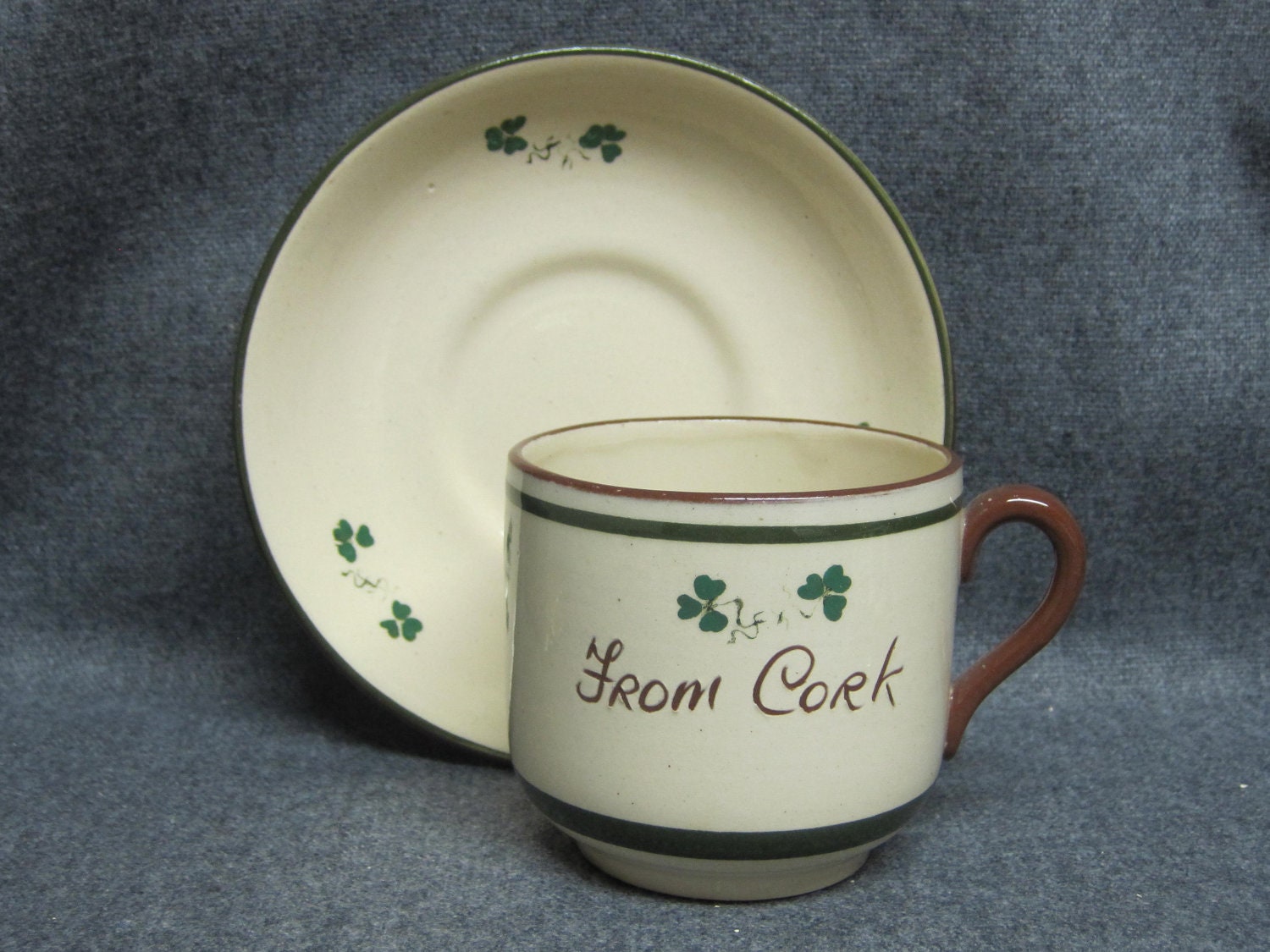 CARRIG Ware Irish pottery. Shamrocks. Vintage Tea Set. by DenCarty