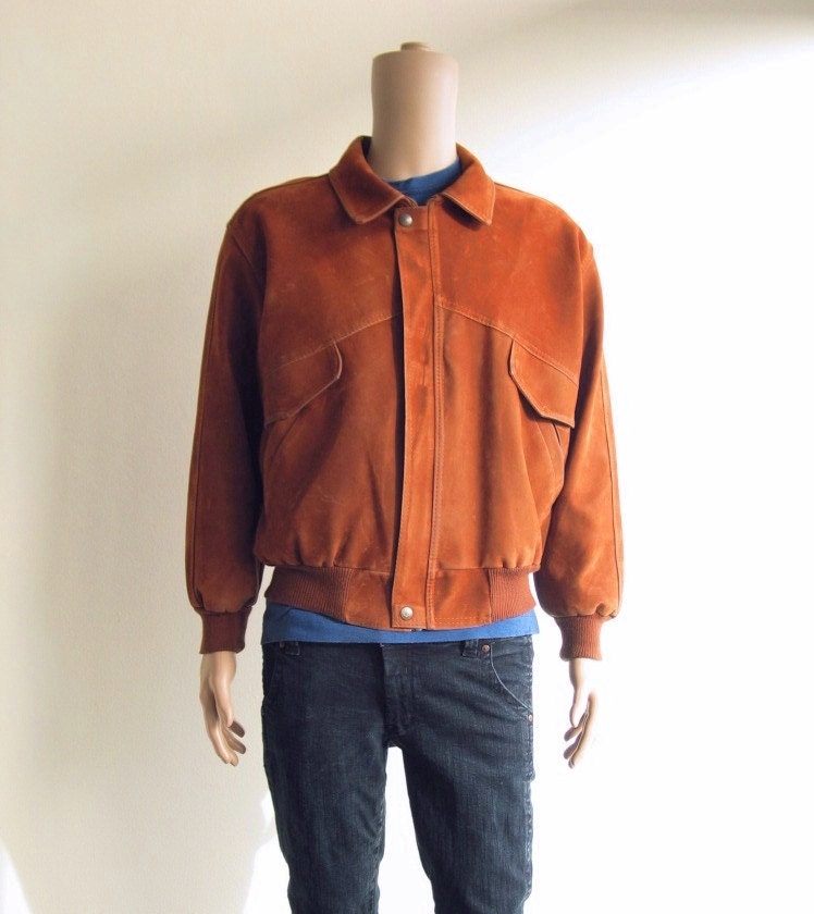 Dazed and Confused, 90s Does 70s Brown Suede Bomber Jacket