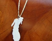 Hand Cut Lake Michigan Necklace