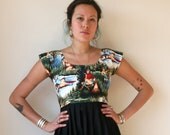 Woodland Pinup Mini Dress Sz XS S M L