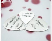 SALE -Guitar Pick/Guitar Plectrum - Personalized Hand Stamped Double Sided- Fathers Day - Gifts for Dad