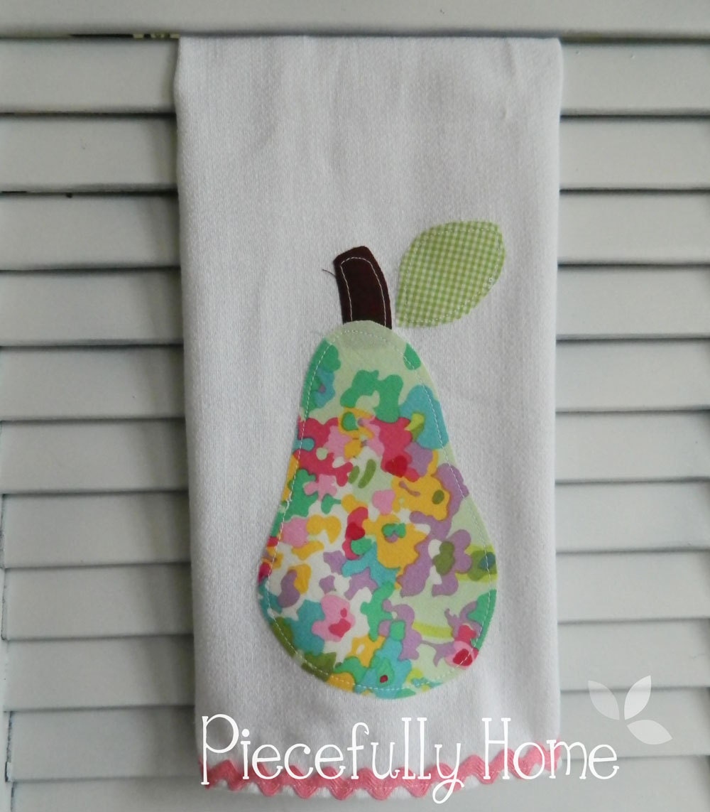 Pear Kitchen Dish Towel, Hostess Gift