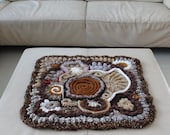 Freeform Crochet Wall Hanging - Rug - Afghan