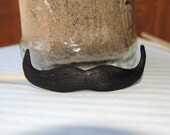 Leather mustaches on a stick