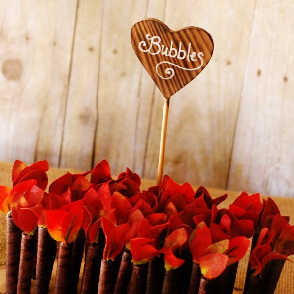 Twig Style Wedding Bubble favors- set of 180 without bases or signs Fall Leaves