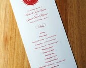 Wedding Ceremony Program Card (Medallion) - Sample