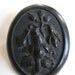 Victorian Mourning Brooch- French Vulcanite Lily