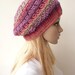 Winter hat Hand Knit Hat Silk Wool Slouch Beanie Hand Knit Hat Multicolor Slouchy Beret Winter Accessories Chunky Knit