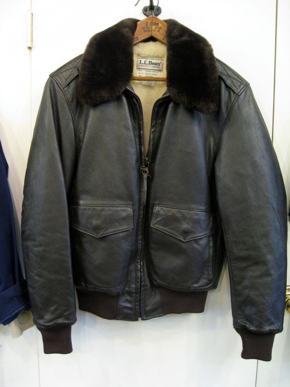 Deadstock 1970's LL Bean Leather Bomber Jacket with by sidvintage