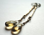 SPRING SALE - Drop Earrings, Smokey Topaz, Dangle Earrings, Accessories