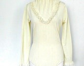 1960s Leotard / body suit / vintage leotard / ruffle blouse / womens leotard / medium