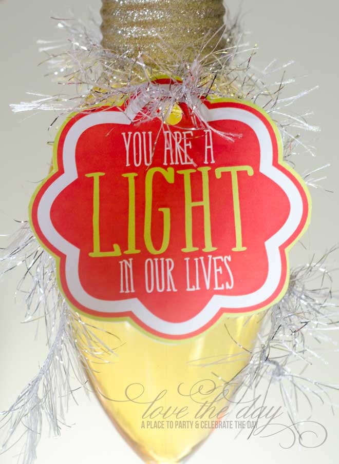 Christmas Neighbor PRINTABLE 'You Are A Light In My Life' Gift Tag (INSTANT DOWNLOAD) by Love The Day Il_570xn
