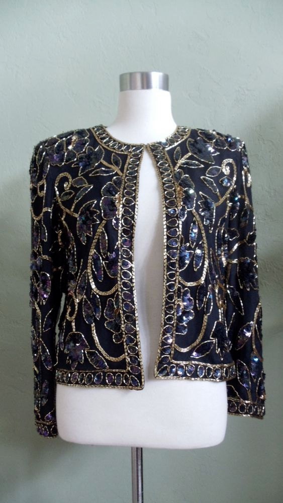 embellished evening jacket