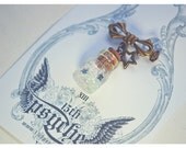 Cute Tiny Bottle Brooch . CUSTOM Glitter COLOR. Glass Vial brooch. Bottle Pendant. Bottle Pin. Cute Pin