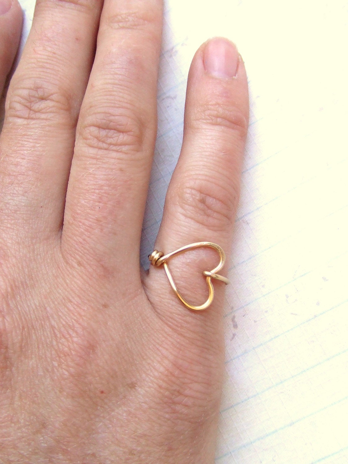 Sweetheart Ring Heart Ring Gold Silver Copper Ring I Love You Ring BFF Friendship Ring Bridesmaids Gift Jewelry Gifts Under 10