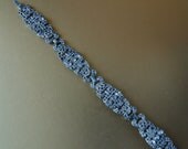 Vintage Bracelet Trifari KTF Art Deco Pot Metal Rhodium Plated and Paste Stone Bracelet Signed