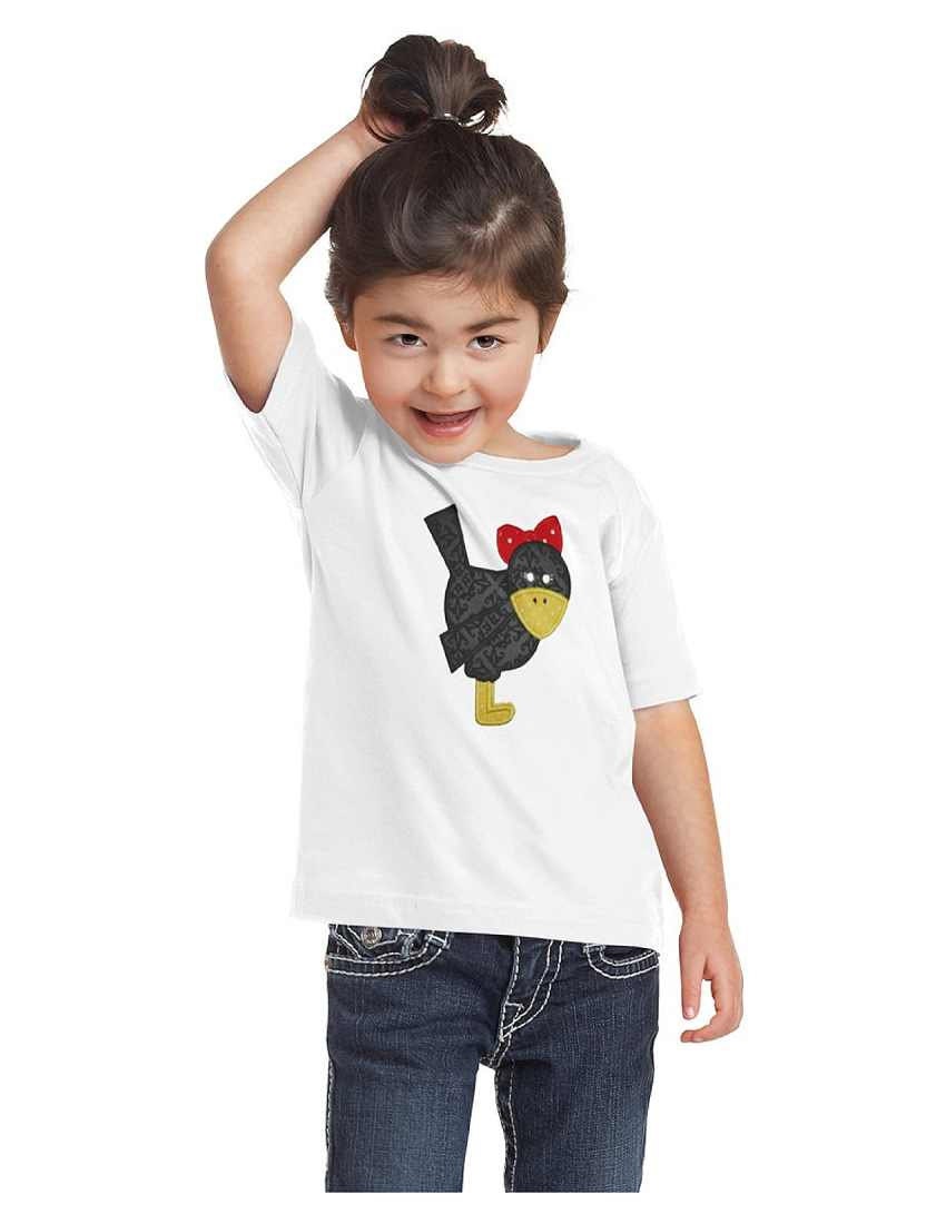 Crow Cotton Jersey Knit T-Shirt Girls