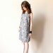 RESERVE Leopard Print Babydoll Dress, 90s grey, black & white rayon pullover, slouchy grunge New Wave punk romper