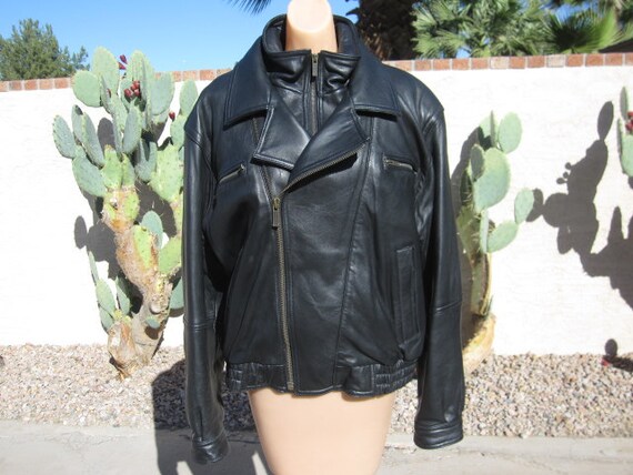 Details about Wilsons Leather Motorcycle Jacket Size S