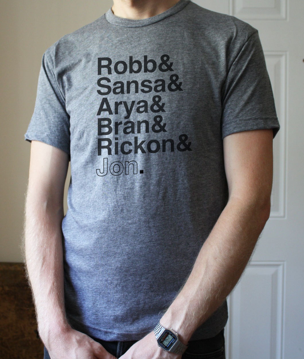 Game of Thrones // Stark Siblings // Unisex Tri-Blend Tee Shirt // Robb & Sansa and Arya and Bran and Rickon and Jon