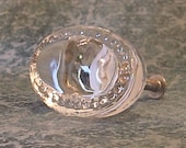 Set Of 10  Glass Cabinet Knobs Drawer Pulls Hardware Oval O10