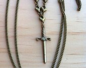 Legend of Zelda "Link" Necklace - Sword and Life Hearts