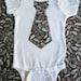 Paisley Tie Applique Onesie or Toddler T-Shirt