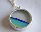 Stripes Resin Circle Necklace