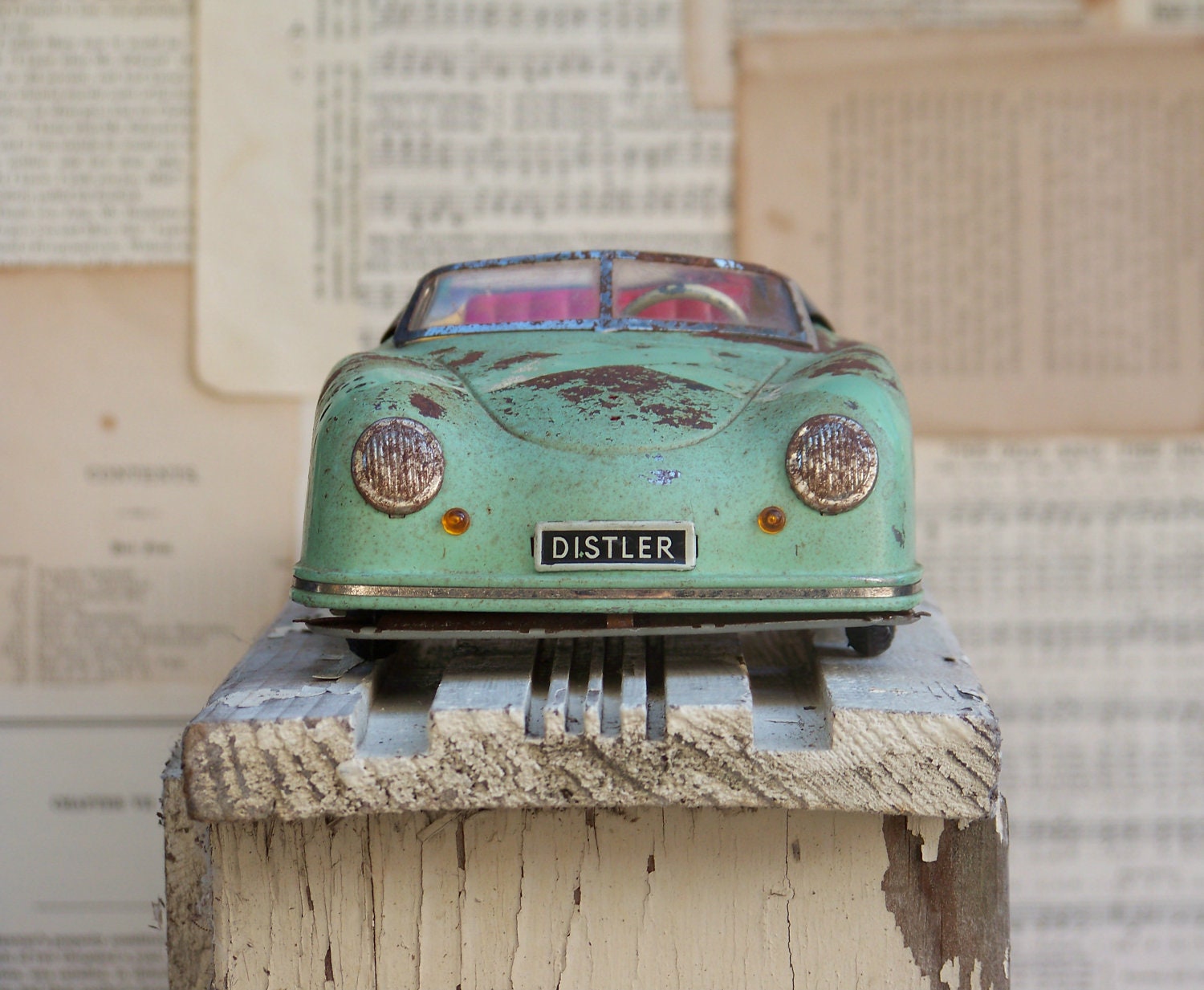 Vintage Distler Porsche Tin Car Germany