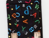 Handmade ABC's Custom Fabric Luggage Tag Gift Card Holder Teacher Gift Travel Accessory Kids ID