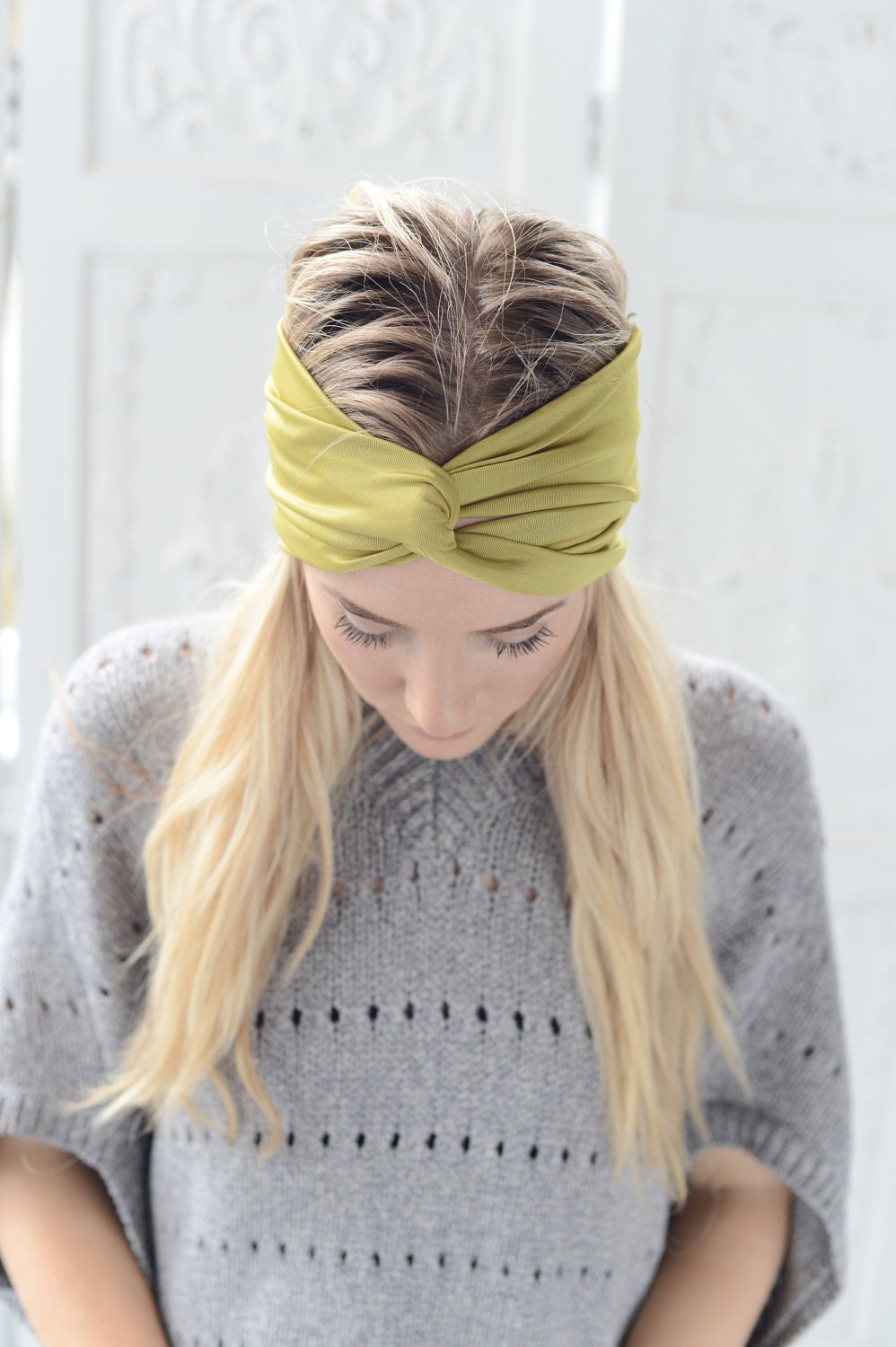 Chartreuse Green Turband Headband Workout Twist Hair Bands (T02) Women's Hair Fashion Accessory - the Dove Style