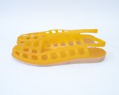 Vintage orange jelly sandals / jellies / beachwear
