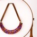 Ethnic inspired Necklace - cotton thread wrapped - one of a kind