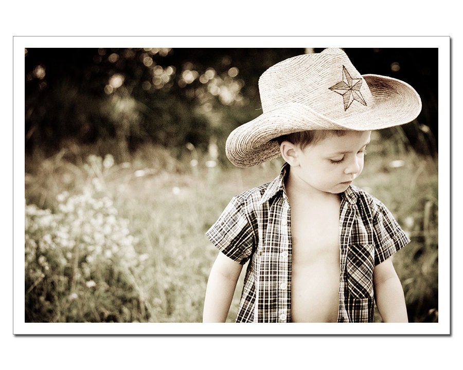 Cowboy portrait photography, Childrens room decor, Nursery decor, Rustic, Texas star boy lone star, 8x12 or 8x10 autumn harvest