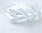 Handmade silk leaves woodland headband