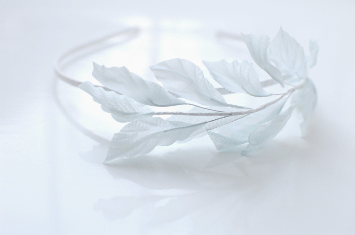 Handmade silk leaves woodland headband