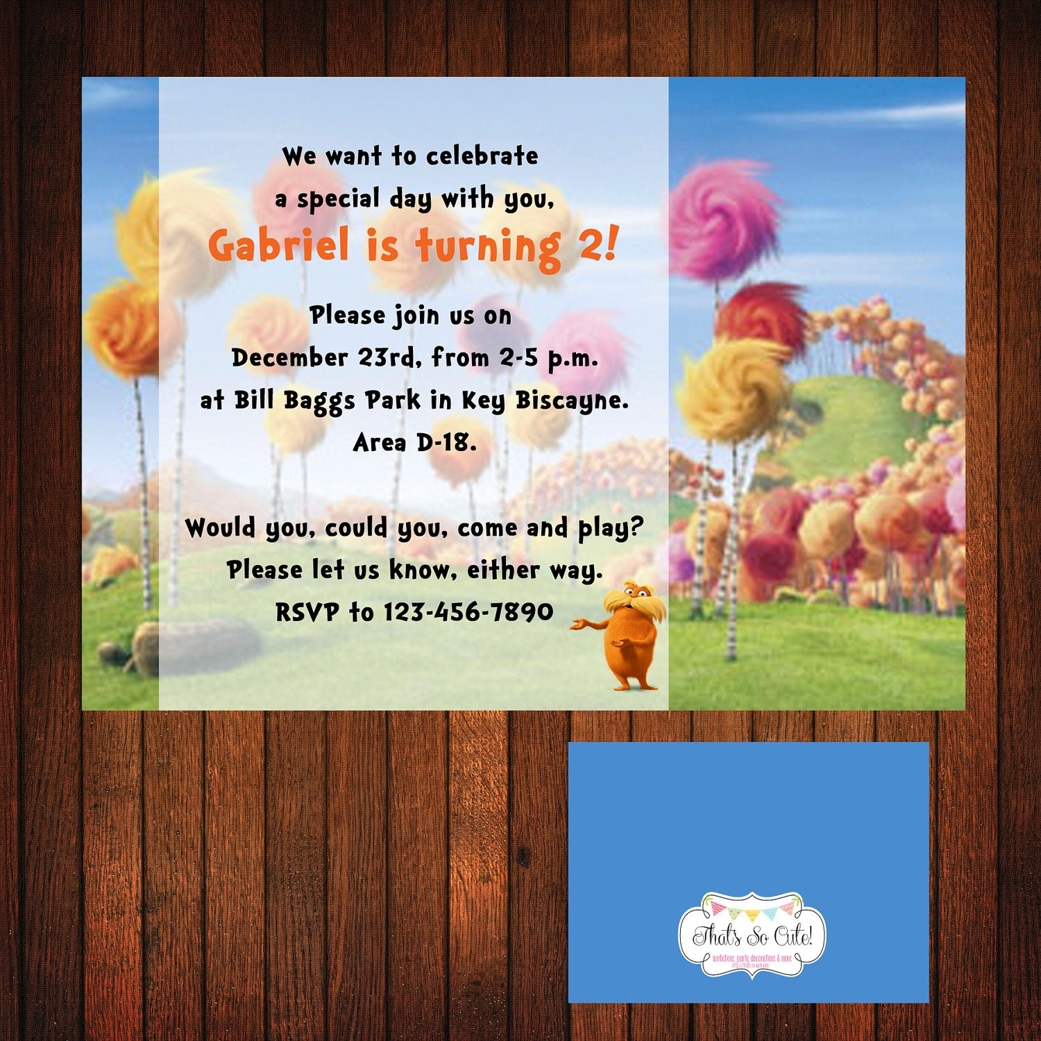 Lorax Birthday Invitation: Movie Lorax Il_570xn