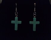 Turquoise Cross Earrings