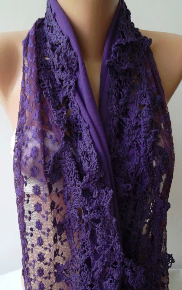 Georgeus Scarf Purple Scarf