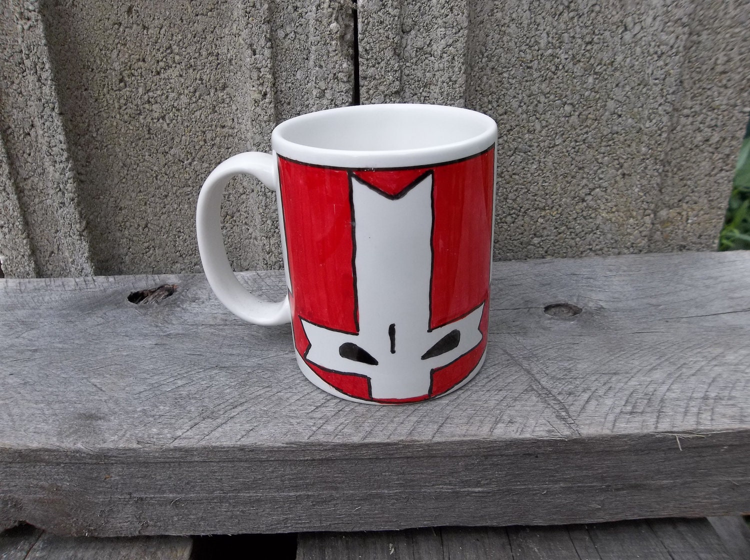 Castle Crashers Hand-Drawn Ceramic Mug, Red Knight: 3rd in a Series of 8