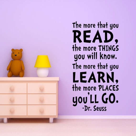 Kids Wall Art Dr. Seuss Quote Wall Decal