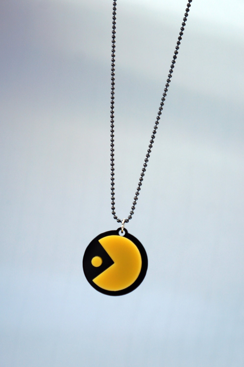 Pacman Acrylic Plastic Necklace Charm