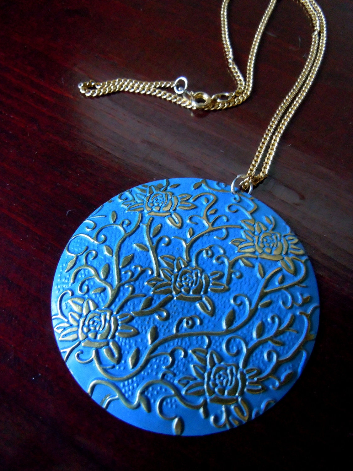 Royal Blue & Gild Pendant
