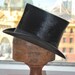 ANTIQUE Vintage TOP HAT - Black Beaver Fur and Silk - Young Bros of New York - Hat Size 6 7/8