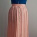1950s Vintage / Pink Pleated Skirt / Small